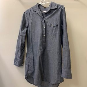 {J Crew} Long Sleeve Button Down Denim Dress